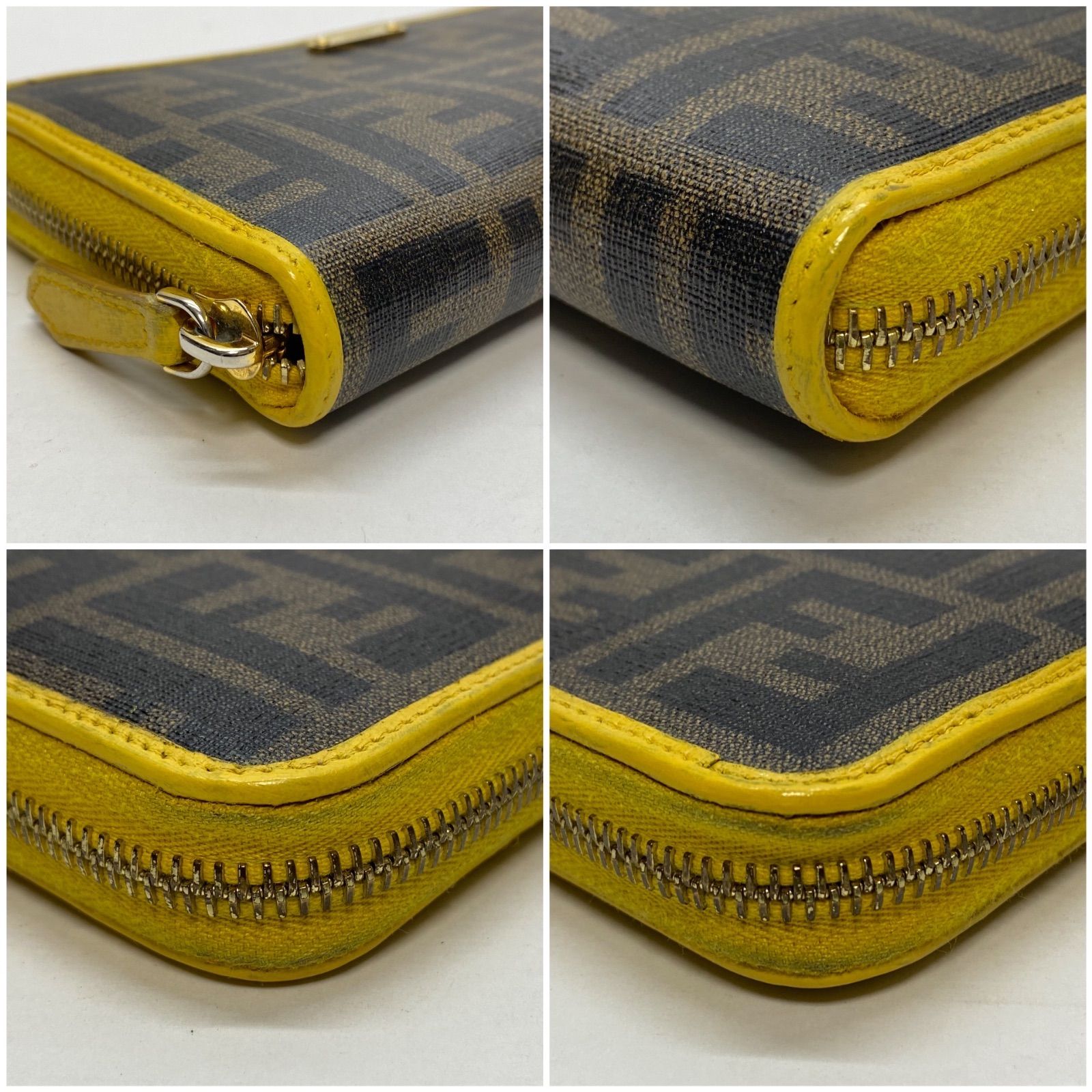 3464 FENDI フェンディ 長財布 ズッカ PVC ラウンドファスナー 