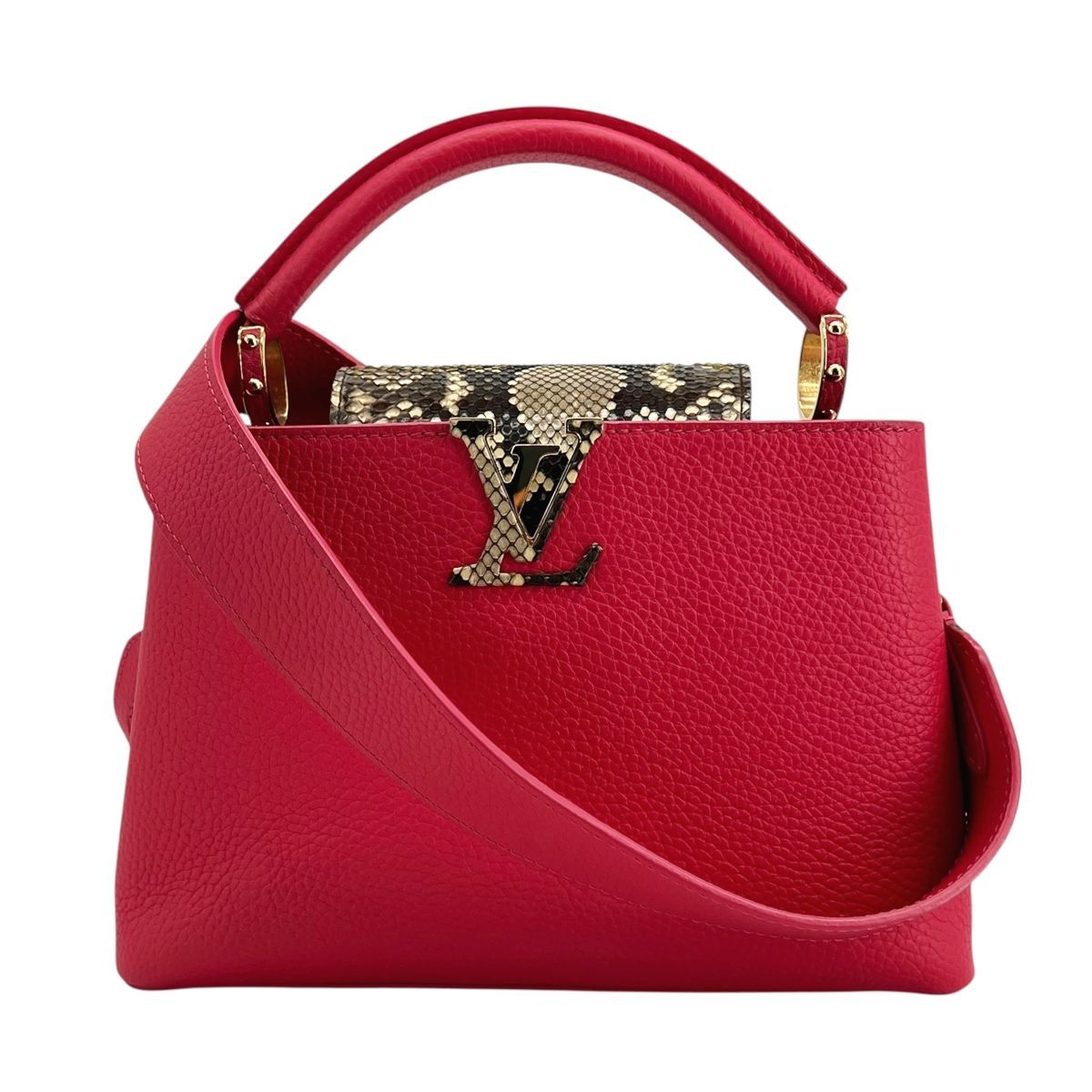中古】 LOUIS VUITTON ルイ・ヴィトン カプシーヌBB パイソン トリヨン