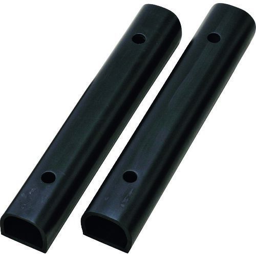 緑十字　カーストップ（車止め）　カーストップ－７０Ｗ　高さ７０×幅７０×全長４５０ｍｍ　２個組　ゴム製