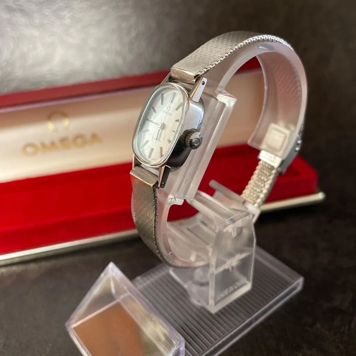 OMEGA オメガ ジュネーブ 手巻き アンティーク腕時計 稼働品 箱付 美品 