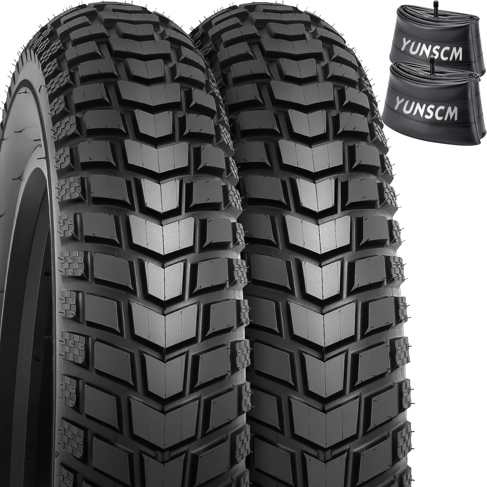 新品 YunSCM 2本セット26 4.0 タイヤ26x4.0 98-559 自転車タイヤ+チューブ米式バルブ32mm適用 26インチ 4.0 ファットバイク、マウンテンバイク、電動アシスト自転車Y1143
