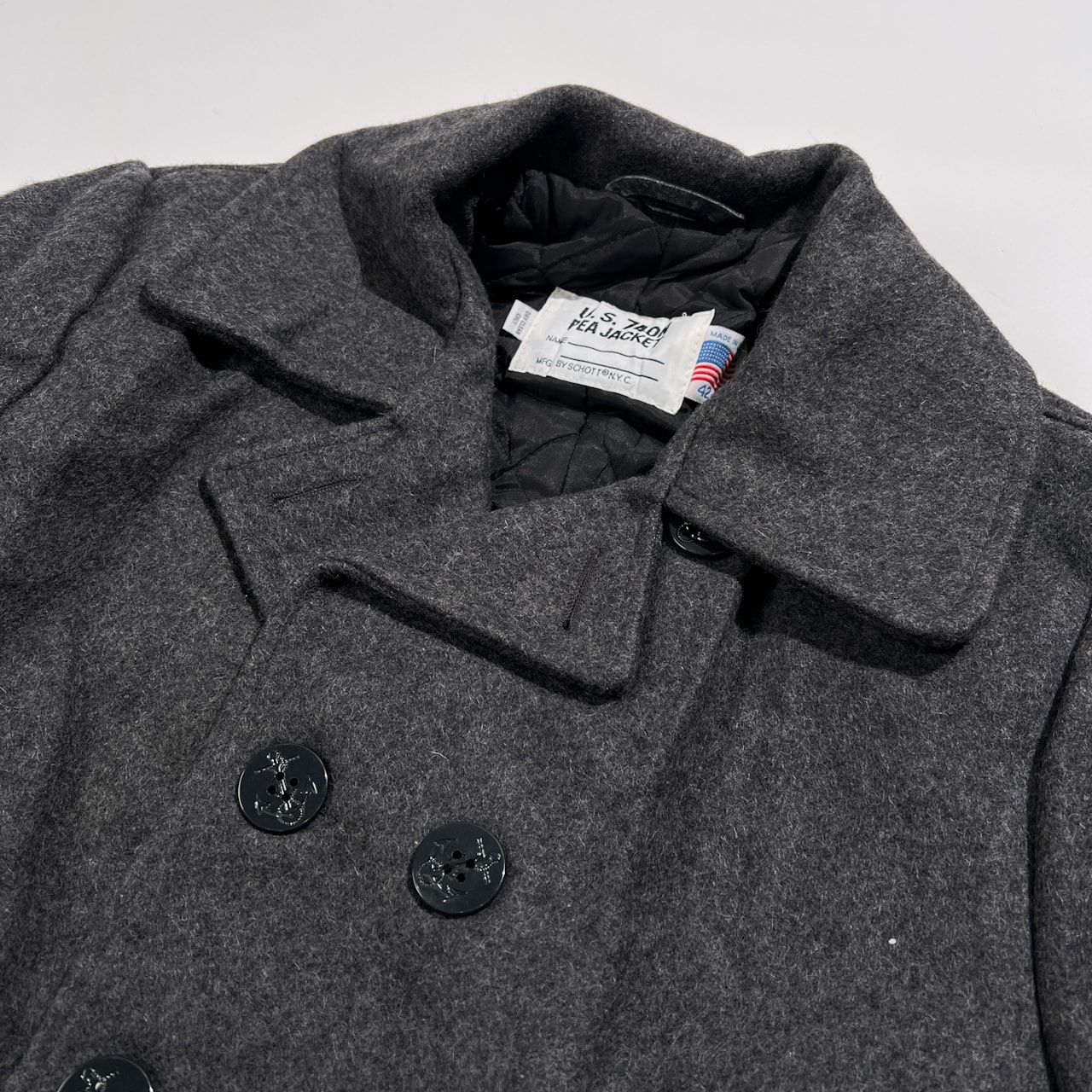 タグ付き USA製 Schott ショット U.S. 740N PEA JACKET ピーコート 42