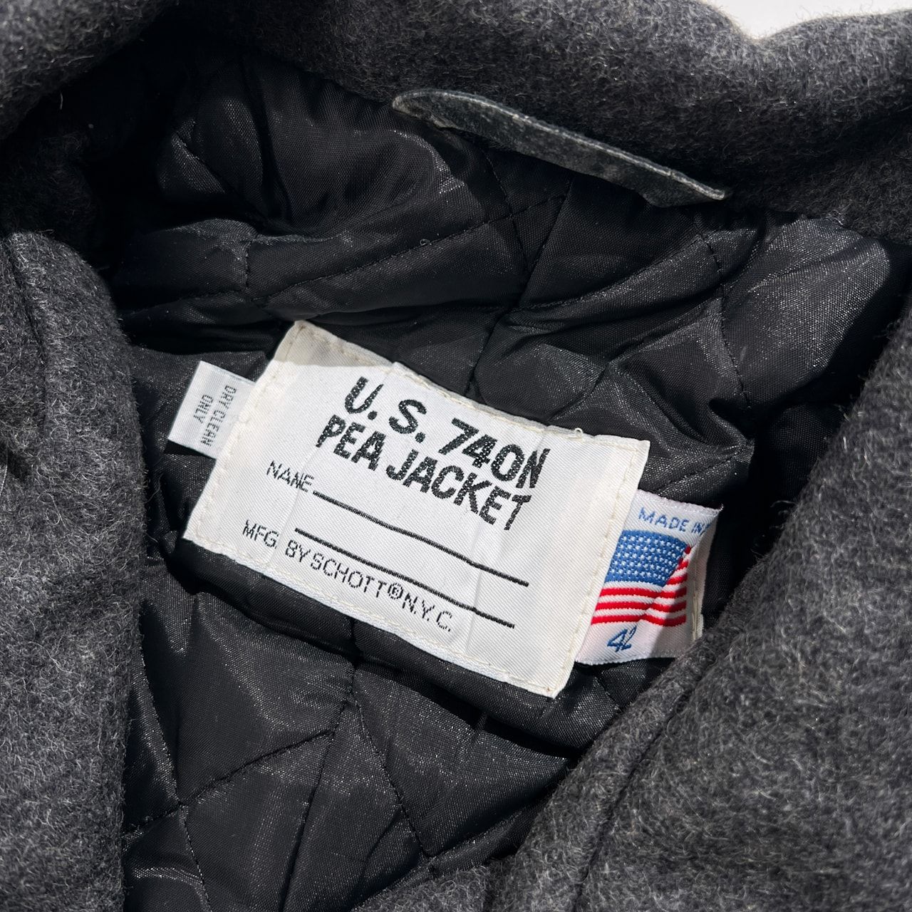タグ付き USA製 Schott ショット U.S. 740N PEA JACKET ピーコート 42
