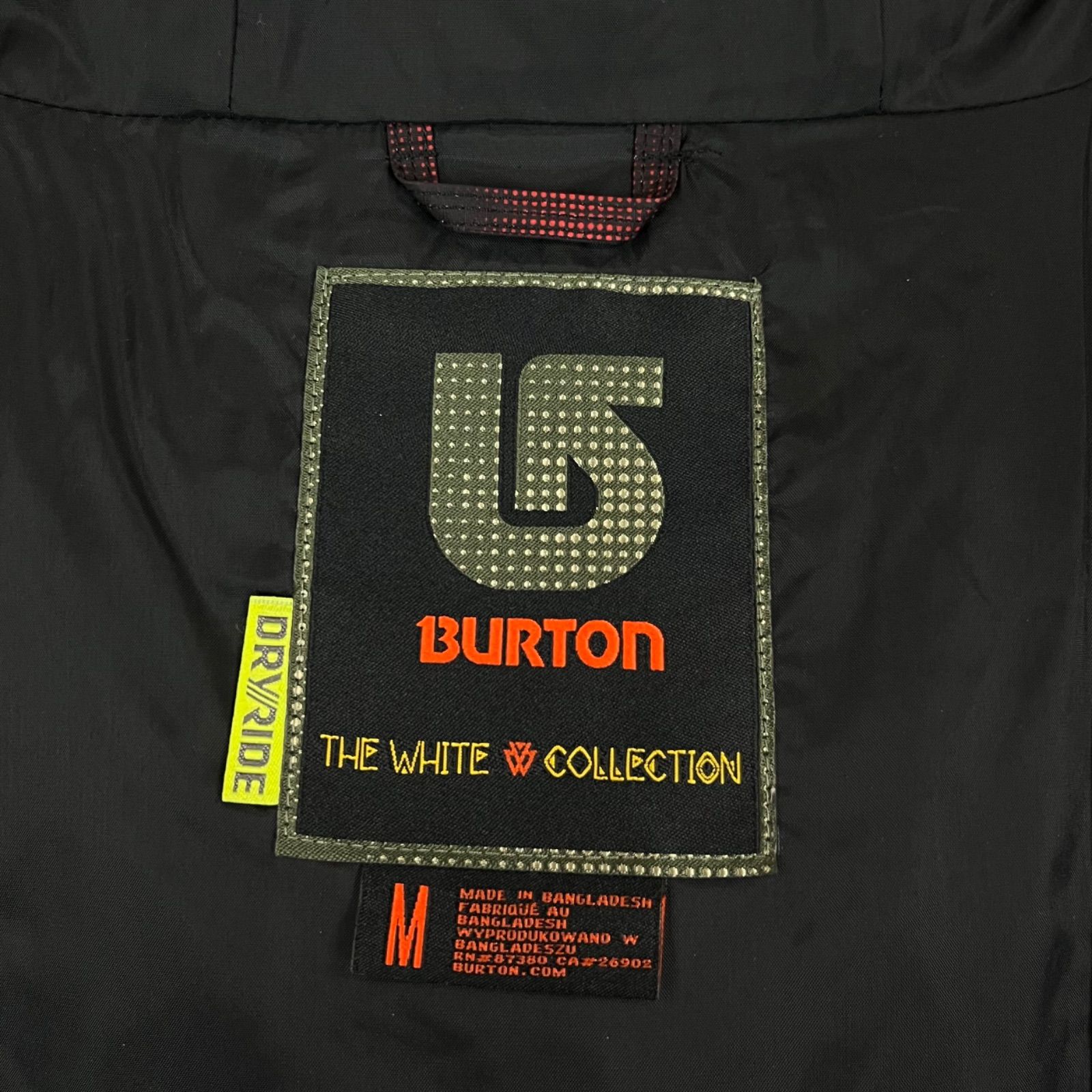 BURTON バートン THE WHITE COLLECTION DRYRIDE 防寒 撥水 耐水 ドライ