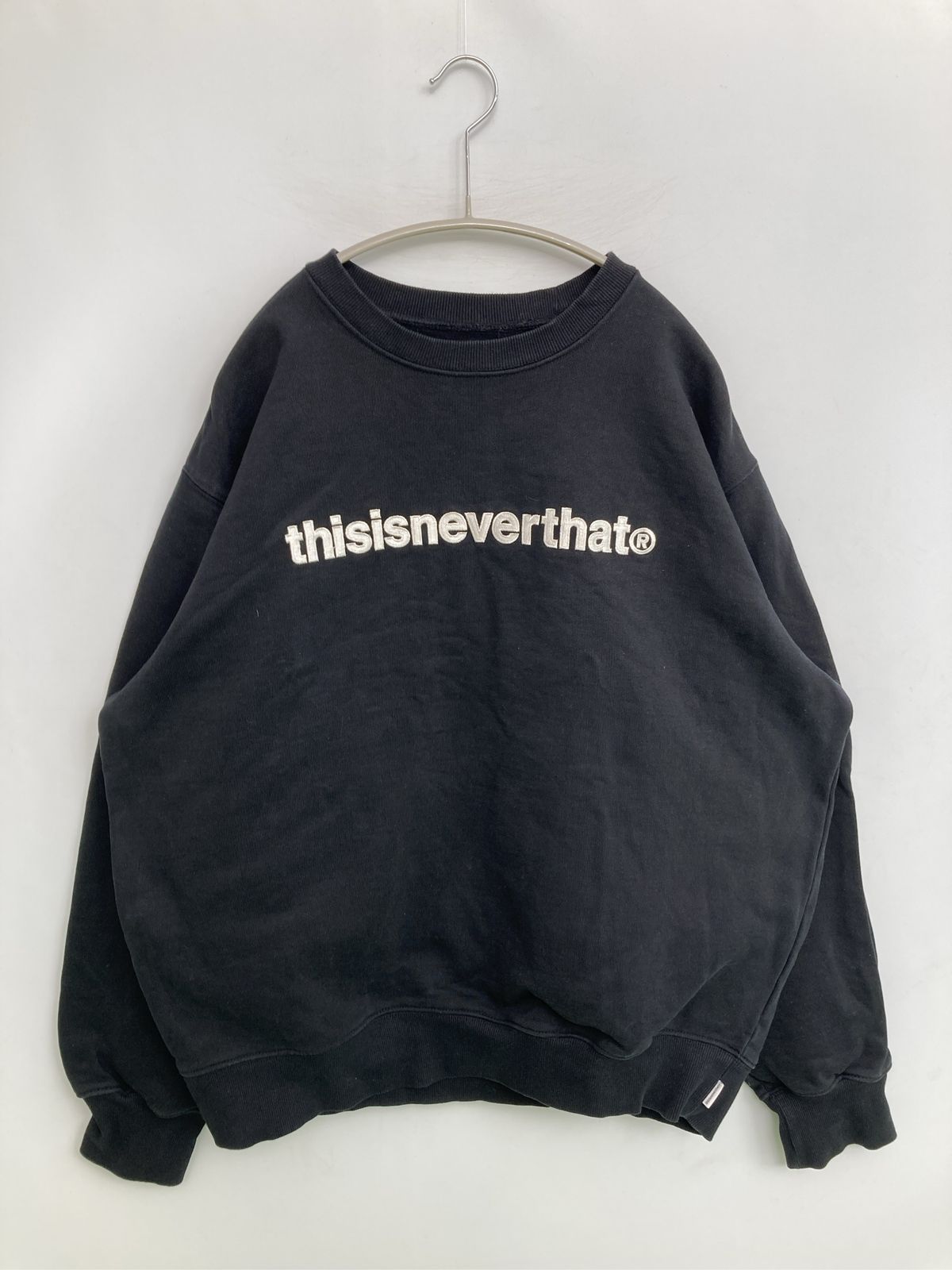 thisisneverthat スウェット XL ブラック コットン 裏起毛 無地