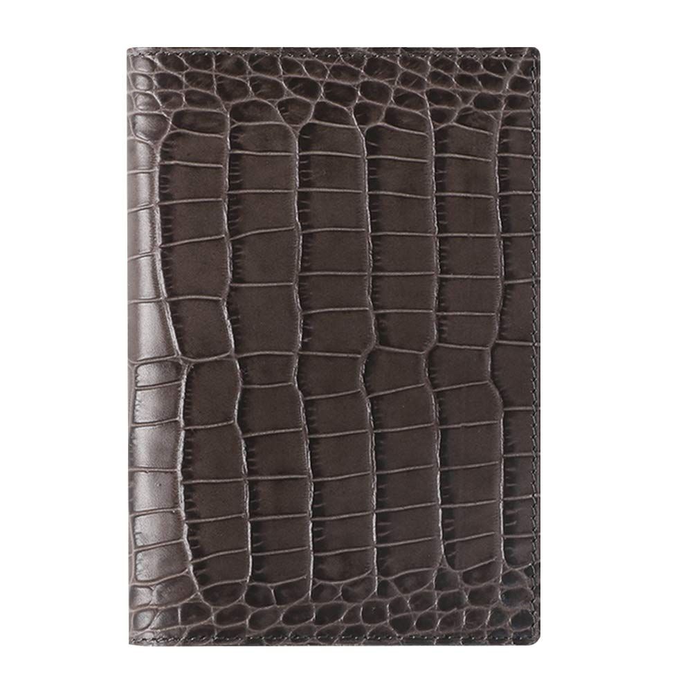 クオバディス 手帳 本革 牛革 カバー Croco クロコ 10 x 15 cm カーフレザー グリ qv 1521 gy