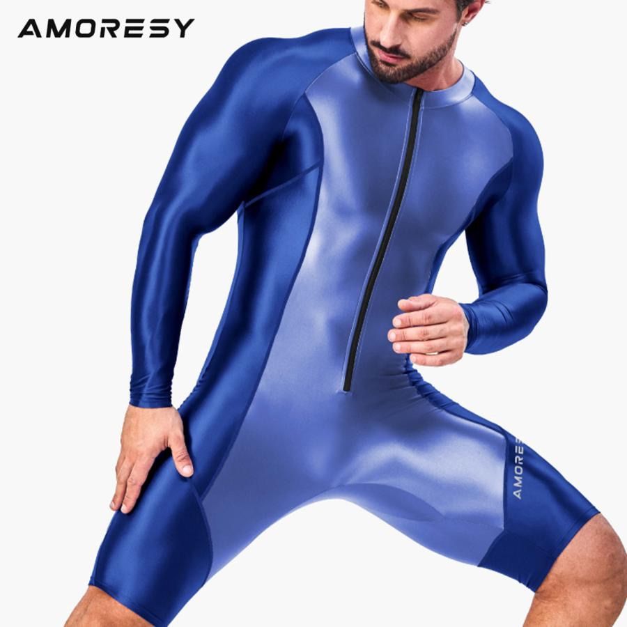 AMORESY アモレシー Atticus メンズ ジップアップ ボディスーツ