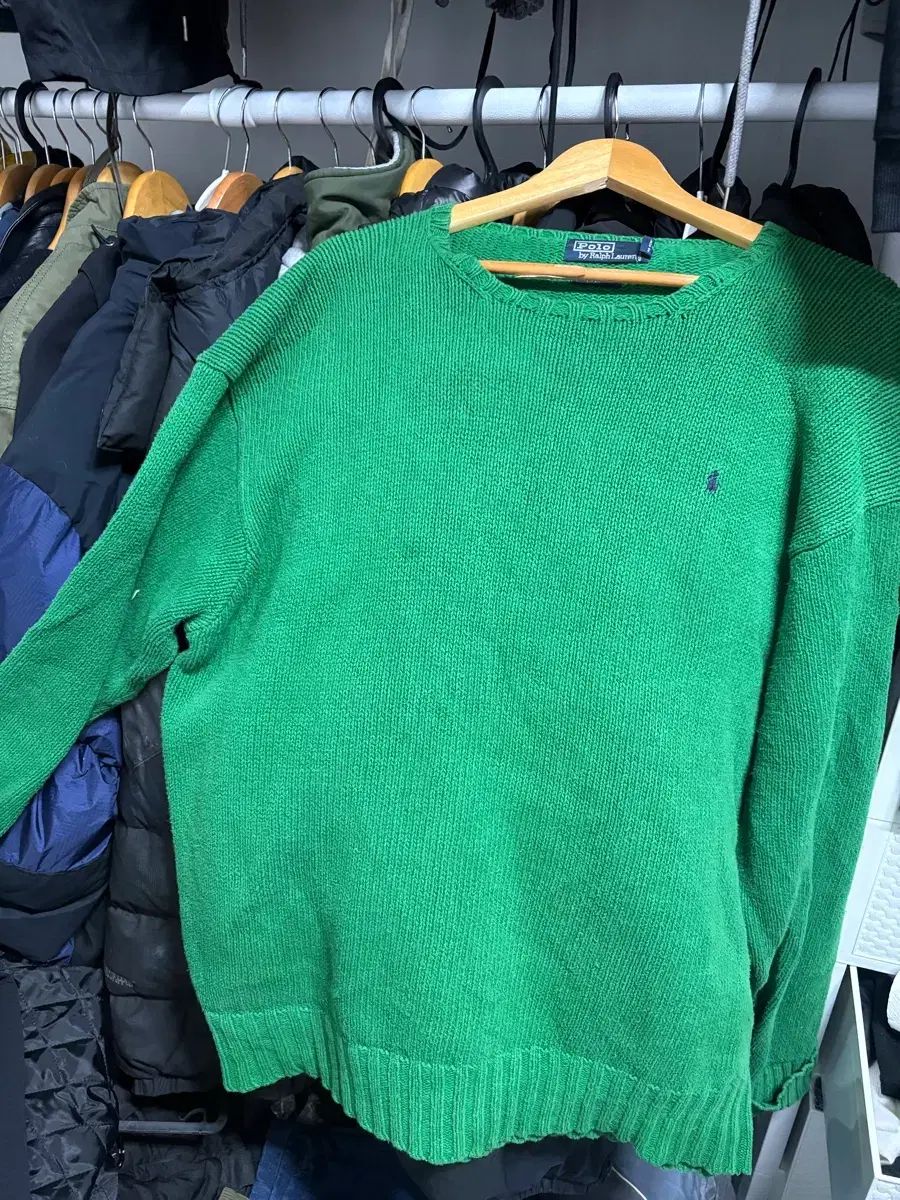 ポロ ラルフローレン グリーン ニット セーター XXL