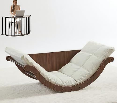 迅速に発送 ロッキングチェア リラックスチェア 耐荷重200 kg 多機能3 in 1 デスクになれる クッション付き 座り心地よい 人間工学 床を傷つけない リクライニングチェア 水や汚れに強い 頑丈 耐久 組立簡単 ホワイト 130 x 65 4 3 b 9 c 90 af