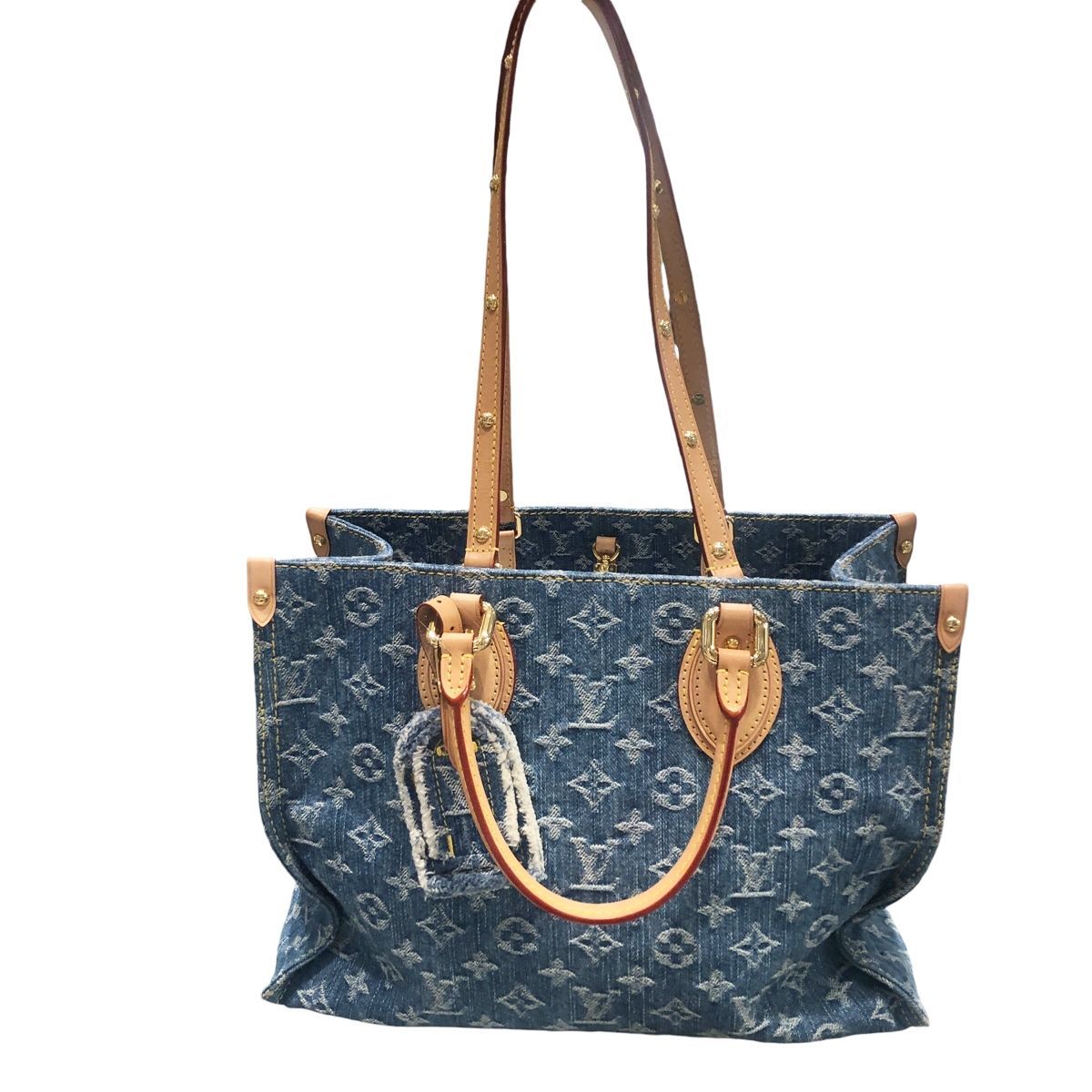 中古】 LOUIS VUITTON ルイ・ヴィトン オンザゴーMM モノグラムデニム