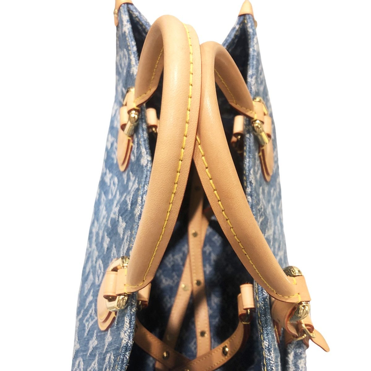 中古】 LOUIS VUITTON ルイ・ヴィトン オンザゴーMM モノグラムデニム