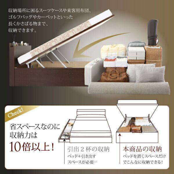 収納付きベッド シングルベッド セミダブルベッド 収納 収納付き 収納ベッド 大容量 収納ボックス 布団 敷き布団 薄型スタンダードボンネルコイルマットレス付き 横開き セミシングル 深さ 大容量 収納ベッド シングル」の人気商品一覧 | 安い商品を通販サイト
