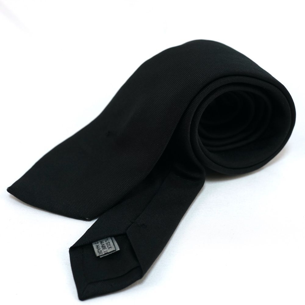 DIOR ディオール ロゴ刺繍 シルク 100％ ネクタイ ブラック - メルカリ