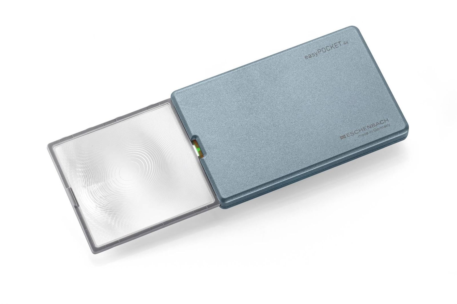 エッシェンバッハ 携帯用薄型ライトつきルーペ イージーポケット メタリックブルー 4倍 ドイツ製 1521 22