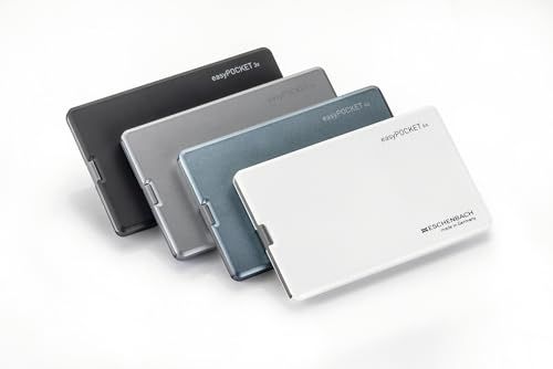 エッシェンバッハ 携帯用薄型ライトつきルーペ イージーポケット メタリックブルー 4倍 ドイツ製 1521 22