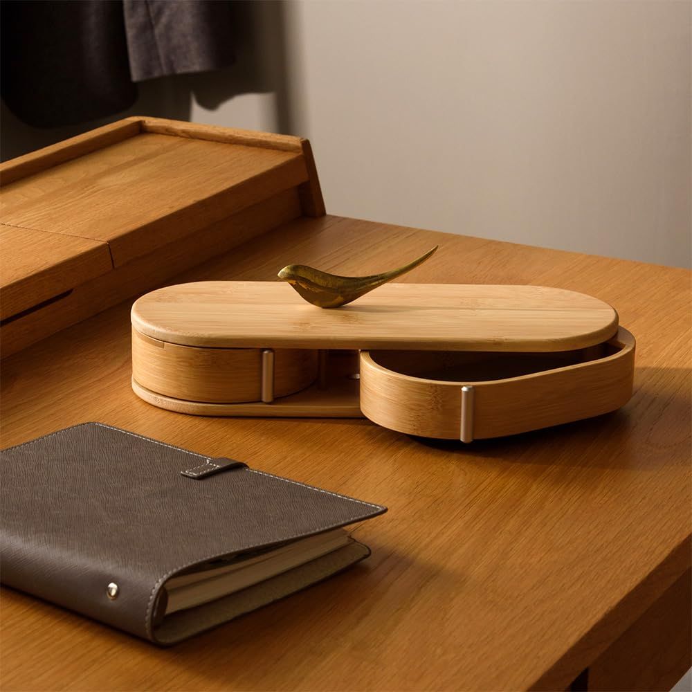 GUDEE 小物入れ 引き出し 卓上収納 デスクオーガナイザー 木製 竹 GudeeLife ORSON Desktop Storage ナチュラル