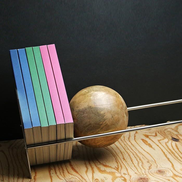 HERE スロープブックエンド Slope Book End シルバー