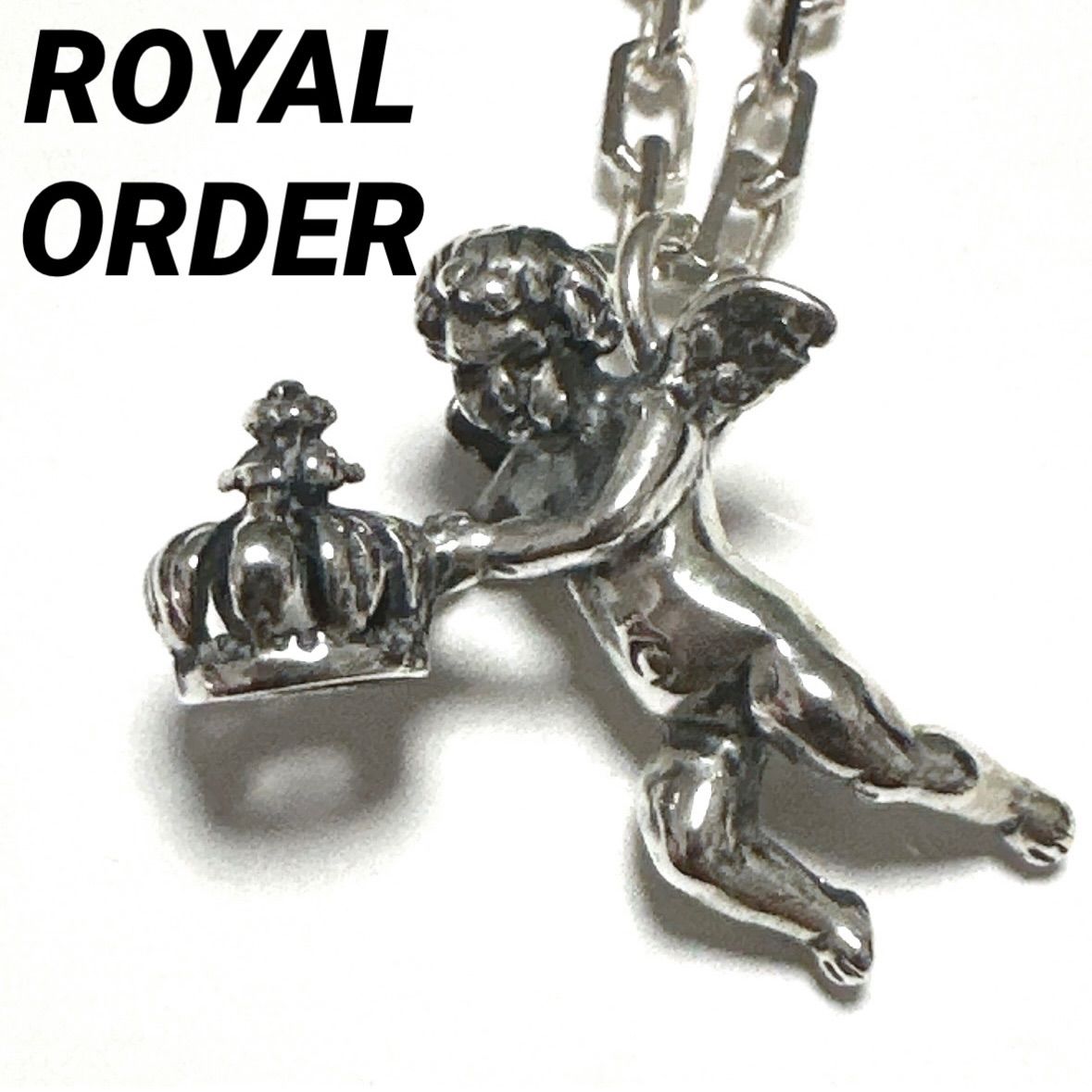 ロイヤルオーダーシルバー925 ペンダント ネックレス エンジェル 50㎝ ロイヤルオーダー ネックレス ROYAL ORDER ANGEL HOLDING CROWN