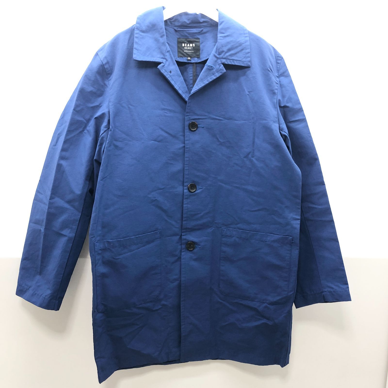 BEAMS HEART ステンカラーコート Mサイズ ブルー ビームスハート 
