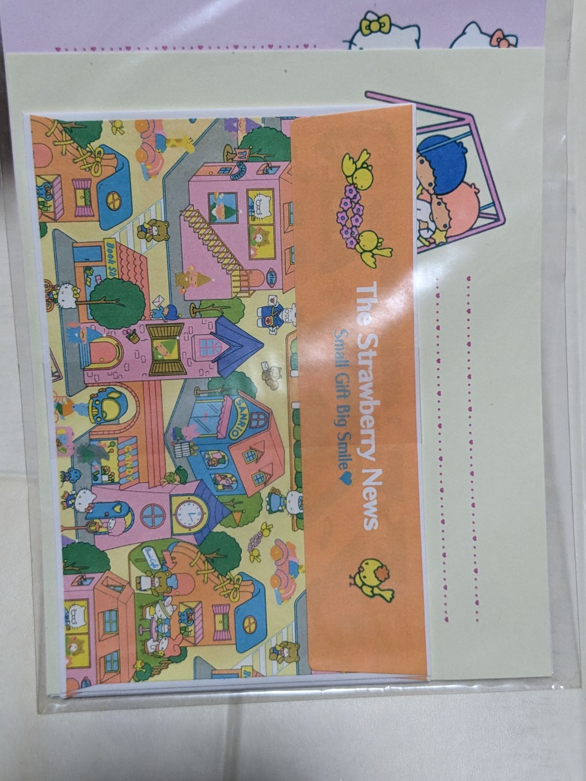 HELLOKITTYいちご新聞レターセットペンメモシールまとめ売り