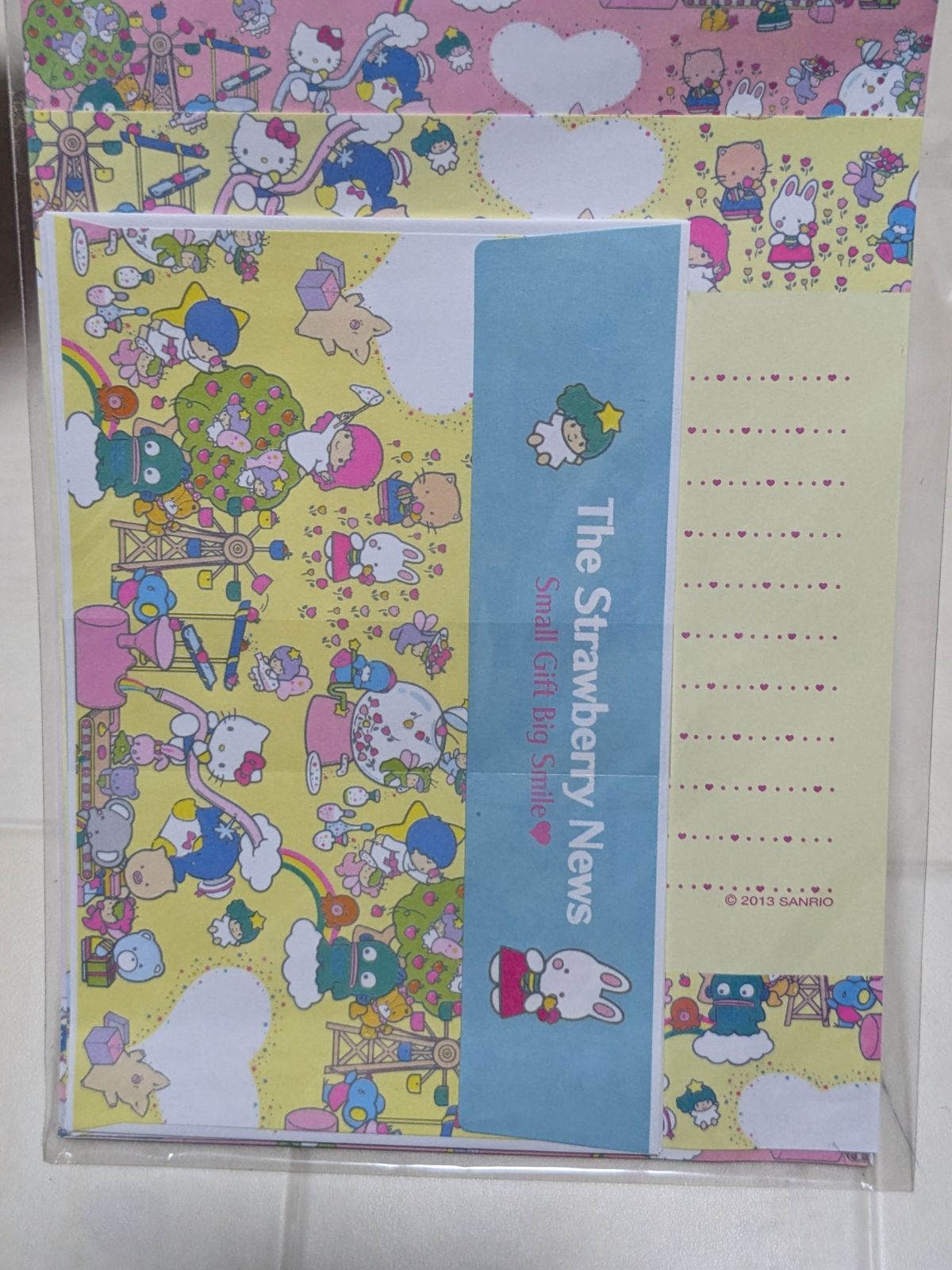 HELLOKITTYいちご新聞レターセットペンメモシールまとめ売り