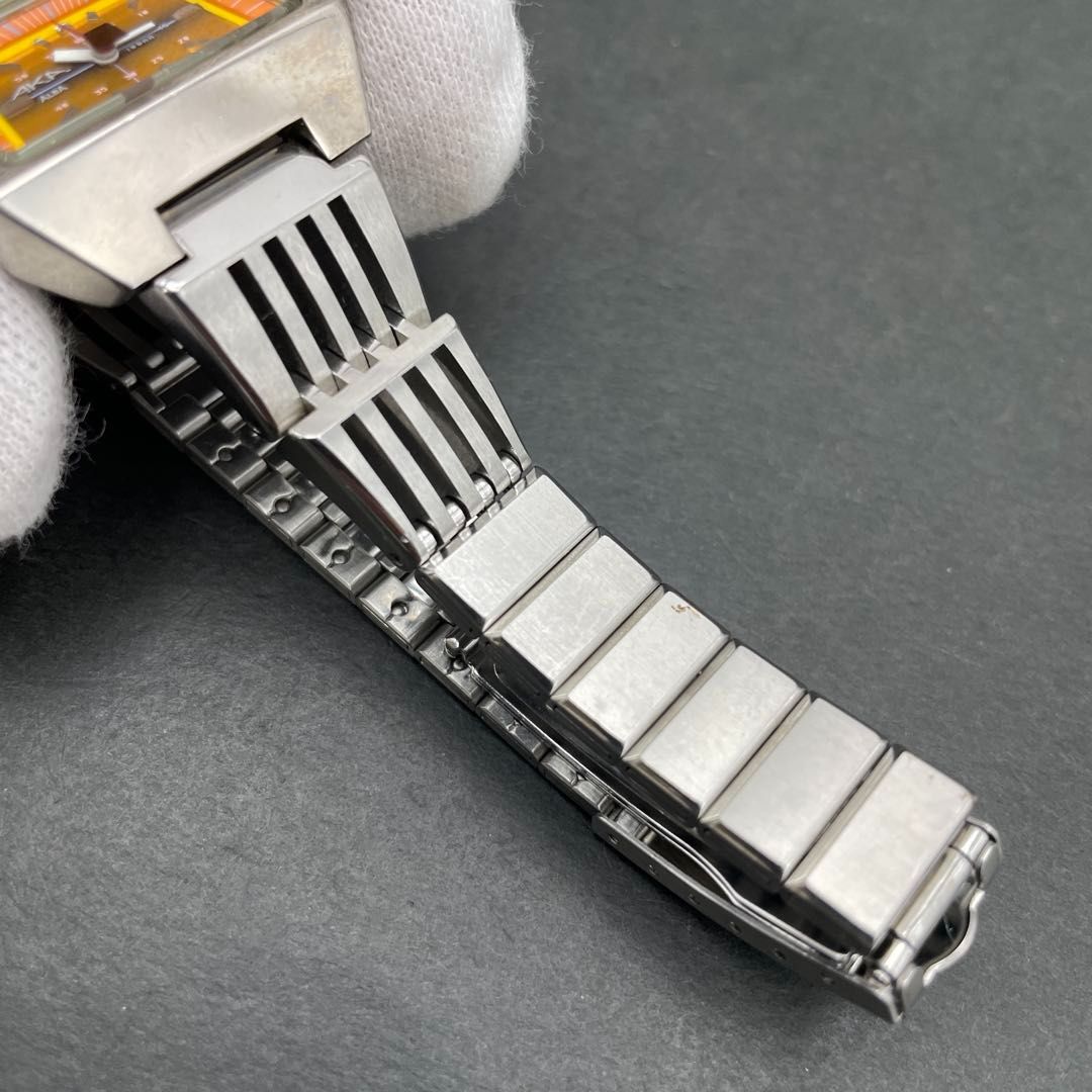 ALBA AKA Y151-5D90 オレンジ文字盤 台形 SEIKO ALBA セイコー アルバ