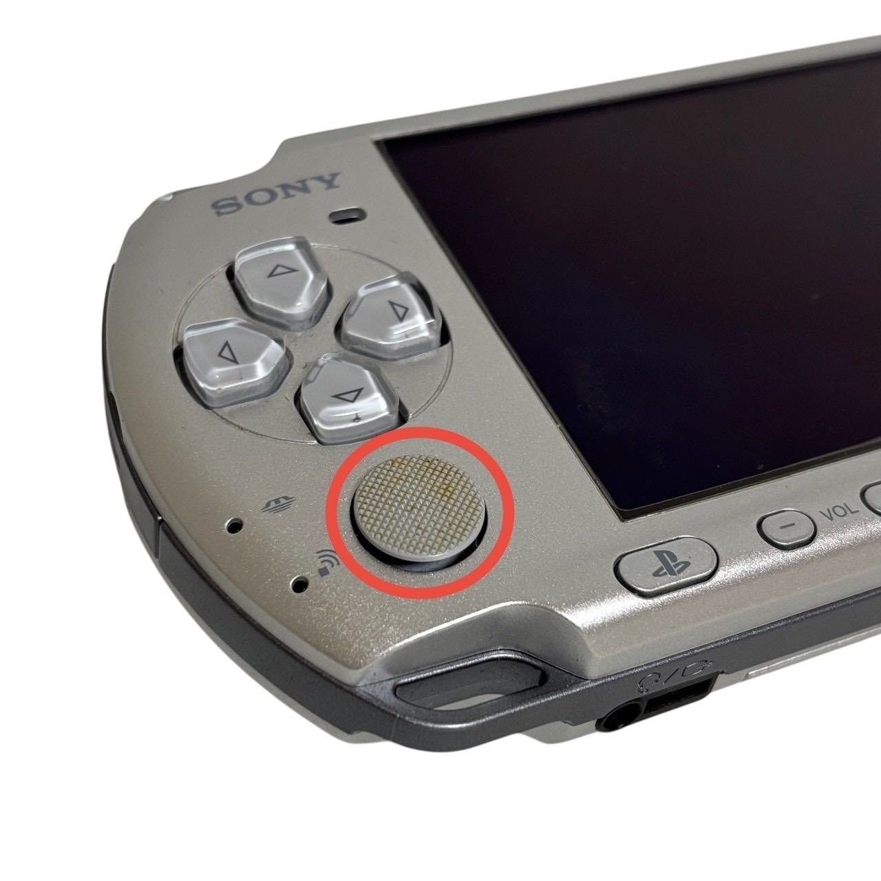 SONY PSP-3000 シルバー 本体 UMDソフト6枚 ケース付き 純正AC 
