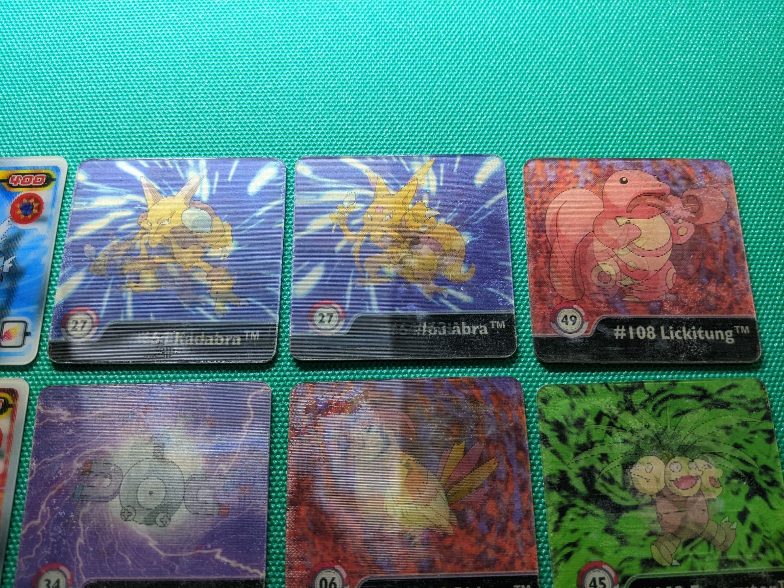 右9枚 Artbox Pokémon Action Flipz Series レンチキュラーカード、左9
