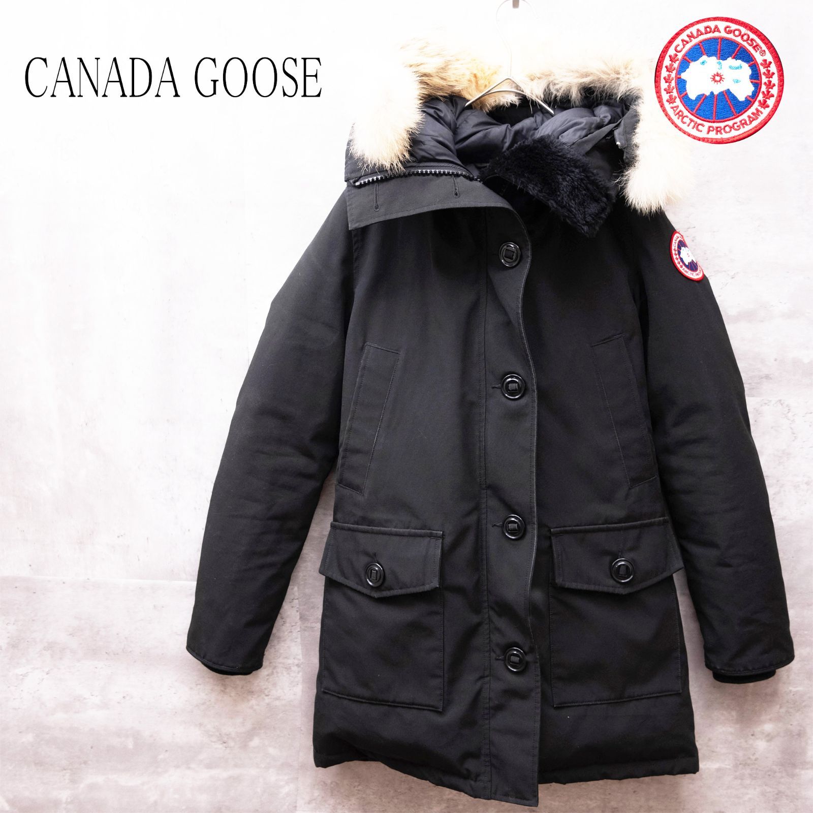 カナダグース ダウンコート ブロンテ S リアルファー ブラック - メルカリ