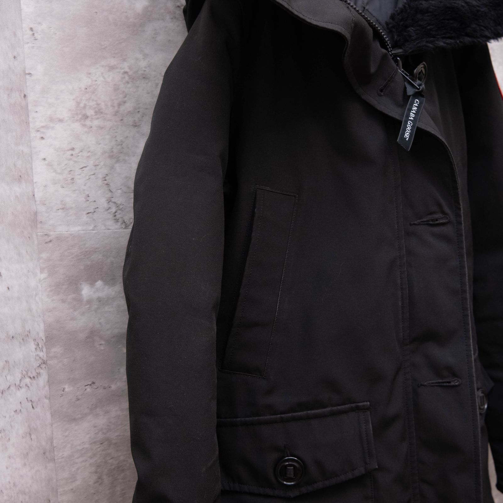 カナダグース ダウンコート ブロンテ S リアルファー ブラック - メルカリ