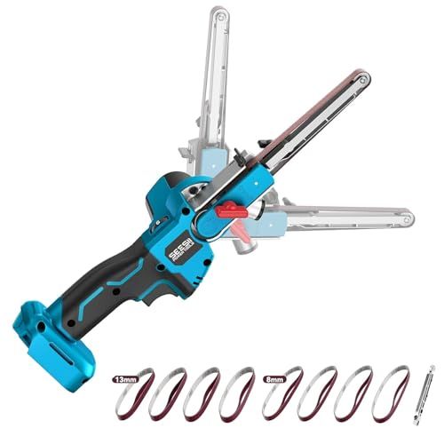 迅速に発送 新登場 SEESII 電動サンダー 充電式ベルトサンダー 13 mm 8 mm幅ベルト兼用 ブラシレスモータ搭載 6段階調速 研磨ベルトサンドペーハ マキタ 18 v 互換 日本語取扱説明書 充電器 バッテリー 44 f 6 ebec 水切りザル その他 