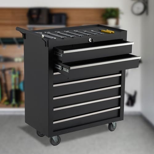 迅速に発送 ガービー Garvee ツールキャビネット 7段 工具箱 ローラーキャビネット ツールボックス 工具 整備 ワゴン ツールカート 収納 整理用 キャビネット 鍵付き 耐荷重100 kg 収納具 7段7引出し キャスター付き 組み立て不要 工具 映画 特殊効果 工具 工具 メーカー 問い合わせ