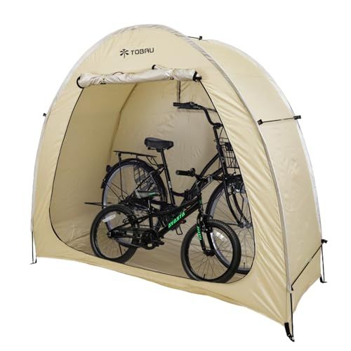 迅速に発送 TOBAU サイクルハウス 自転車テント 1?2台用 自転車置き場 自転車カバー バイクガレージ 防水 撥水 UVカット 01 ブラック