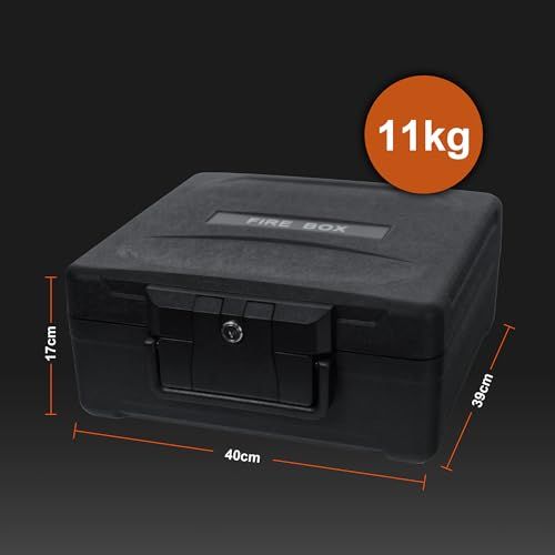 迅速に発送 耐水耐火手提げ金庫 約927℃で1時間耐火 72時間耐水 シリンダー式鍵付き 人間工学ハンドル付き ポータブル保管庫 A 4用紙対応 地震火災対策 家庭用 オフィス用