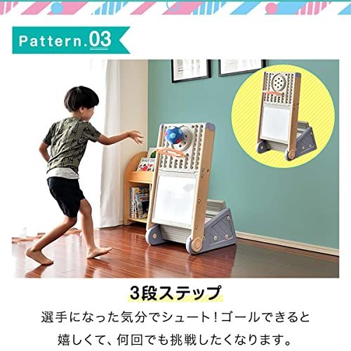 迅速に発送 RiZKiZ 4 in 1すべり台 1台4役 バスケットゴール 3段ステップ お絵描きホワイトボード お外で遊べない日もおうちで大はしゃぎ 室内遊び 知育玩具 省スペース 対象年齢 1歳?8歳