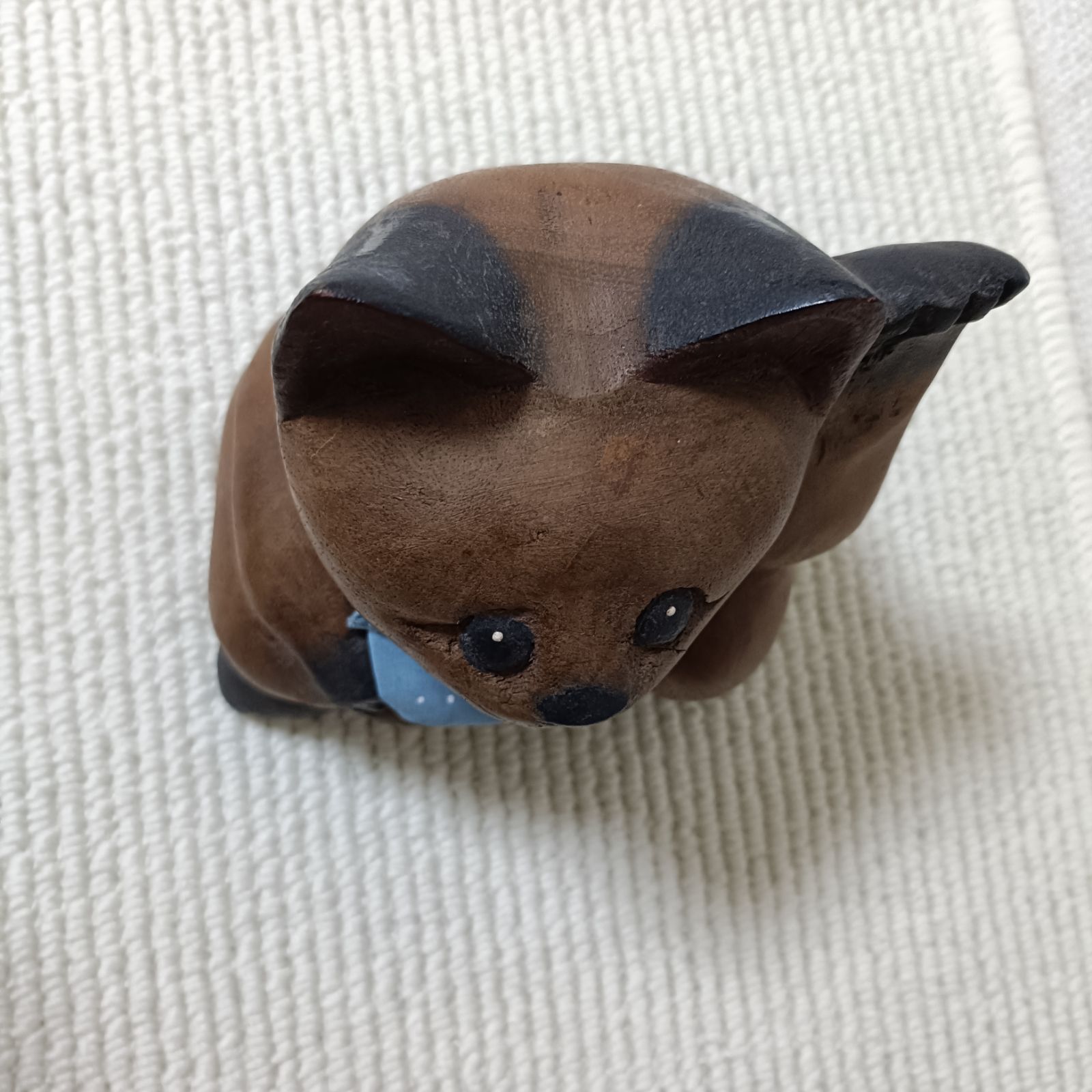 木彫り 招き猫 木製 ねこ ネコ 縁起物 置物 商売繁盛 開運 一刀彫