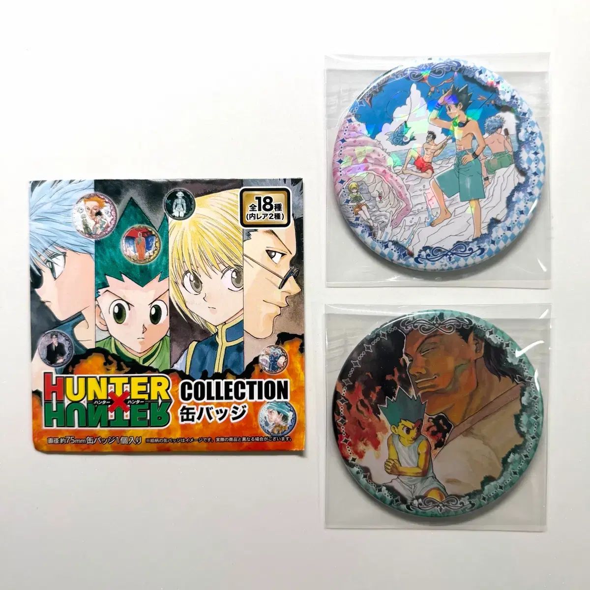 まとめ売り) HUNTER×HUNTER 原画 缶バッジ Secret ゴン キルア