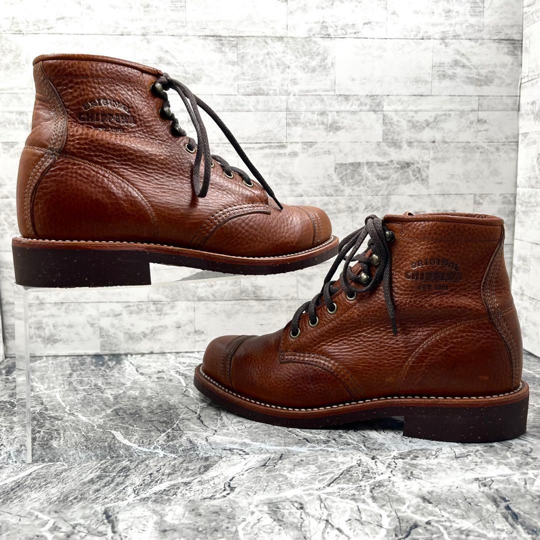美品】 チペワ 6インチ ユーティリティ ブーツ US7 ブラウン USA製