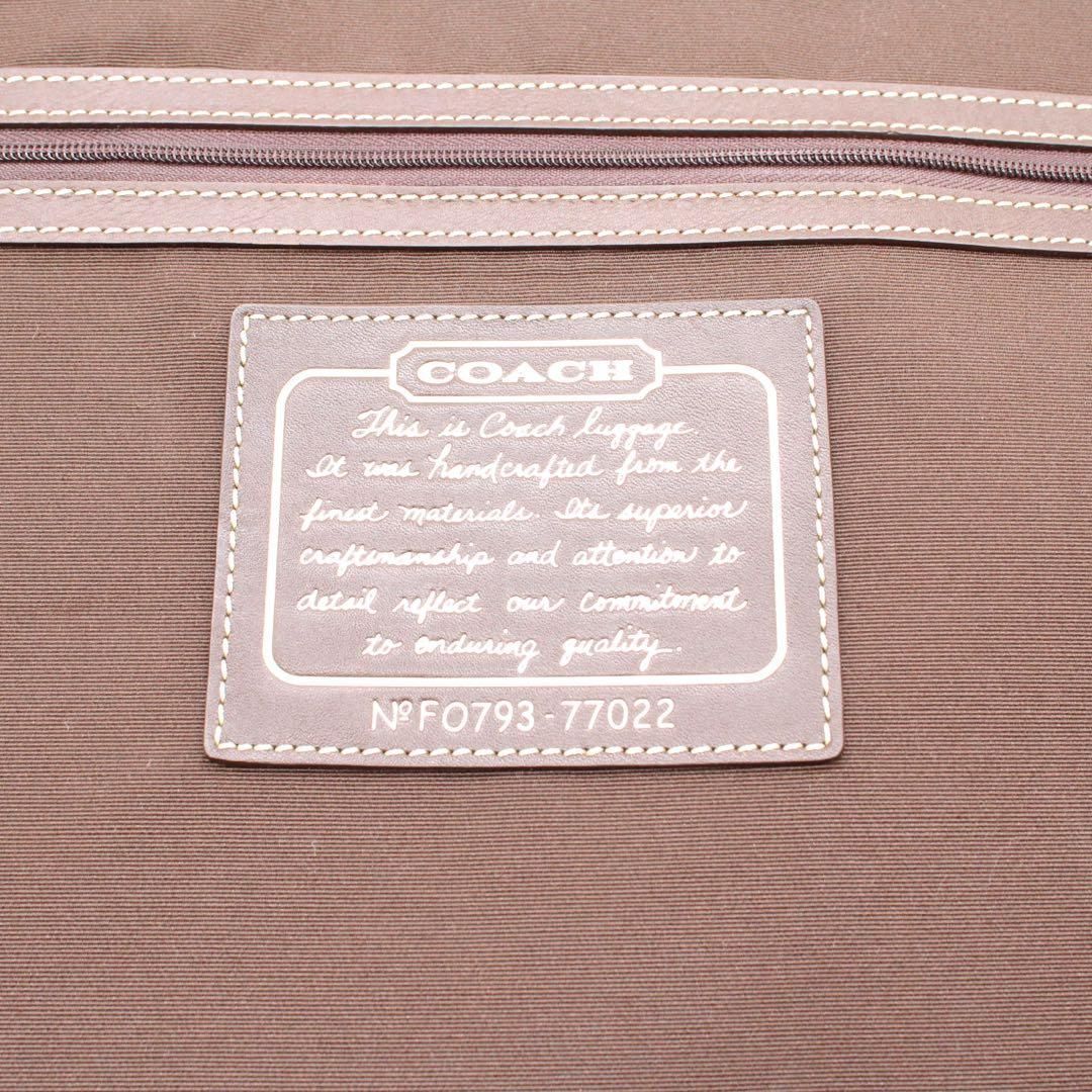 美品】COACH 77022 シグネチャー キャリーケース トラベルケース 茶 美品】COACH 77022 シグネチャー キャリーケース トラベルケース 茶