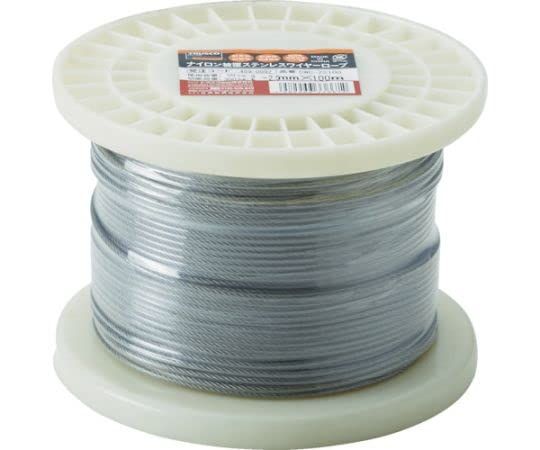 TRUSCO トラスコ ステンレスワイヤロープ ナイロン被覆 Φ2 0 2 5 mm 10 CWC S 100
