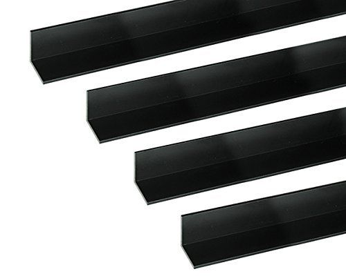 安田 アルミアングル 1 m 3 0 x 40 mm ブラック 4本組