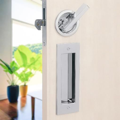 ウッドワン ドレタス 引き手 大型サムターン表示錠 K型 メッキ仕上げ クローム ZH 21 K 5 B