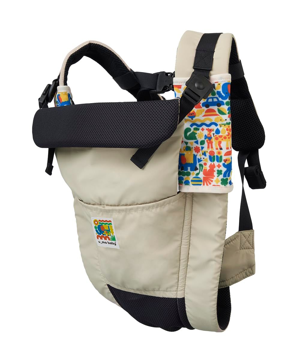 ユーモベビー 5 WAYキャリー 抱っこ紐 日本製 負担軽減 新生児 ５通り はっ水 ライトベージュ