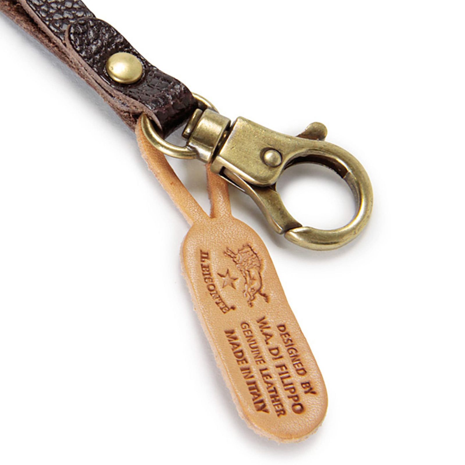 IL BISONTE イルビゾンテ レザーストラップ レディース メンズ ユニセックス ヤケヌメ ブラウン 茶色