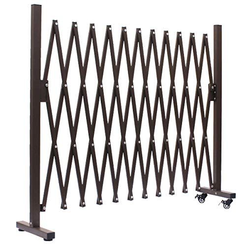 迅速に発送 アルマックス Almax アルミ伸縮フェンスキャスター付き ブラウン 高さ1 m 幅3 1台