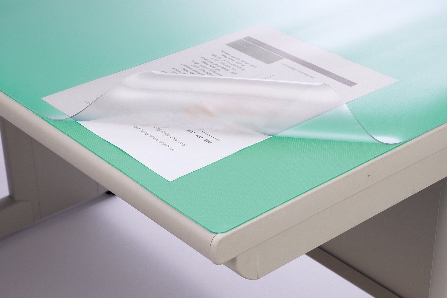 ライオン事務器 デスクマット 1090 690 mm No 117 PRM グリーンマット付