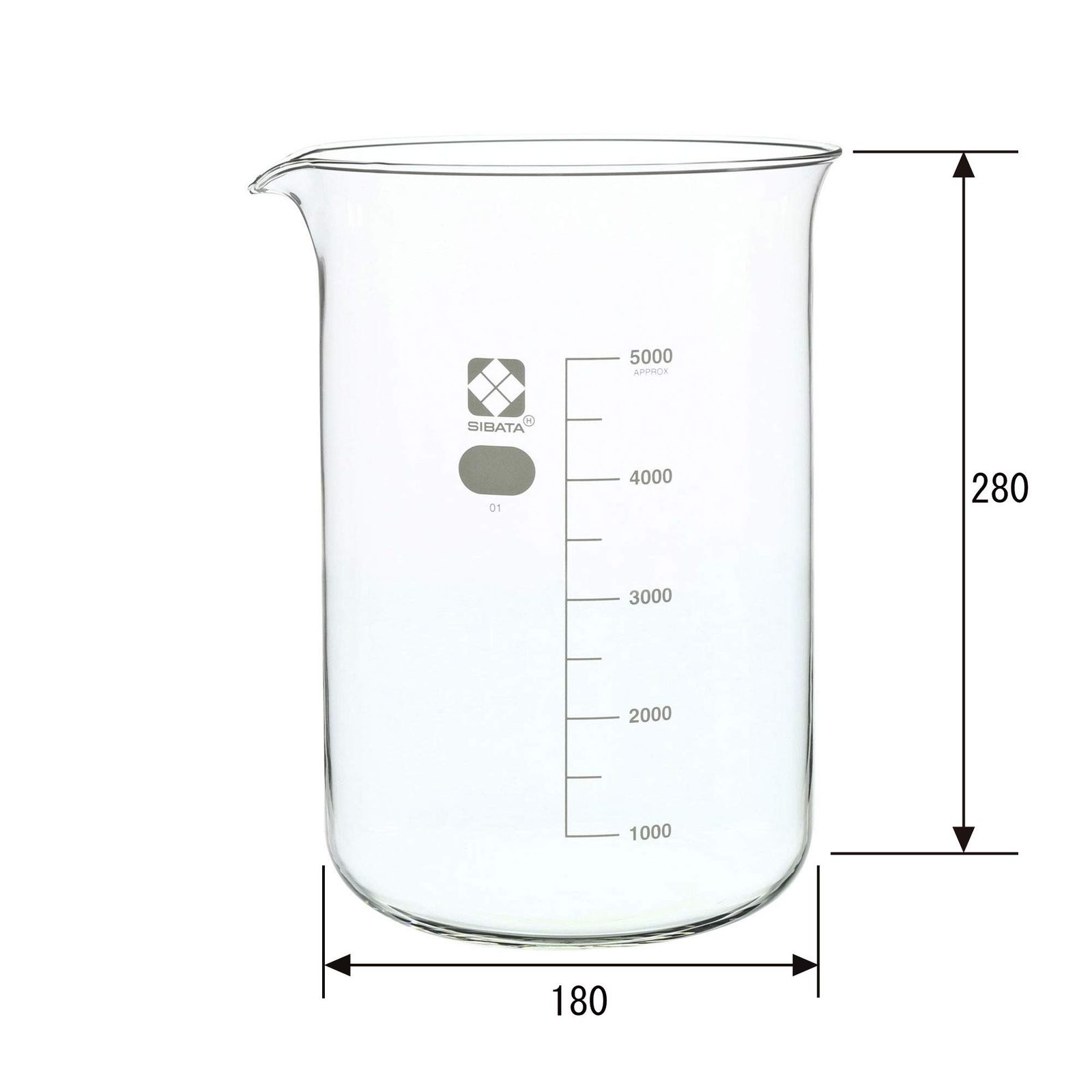 柴田科学 ビーカー 目安目盛付 5L 1入 010020 5000 キャニスター その他 