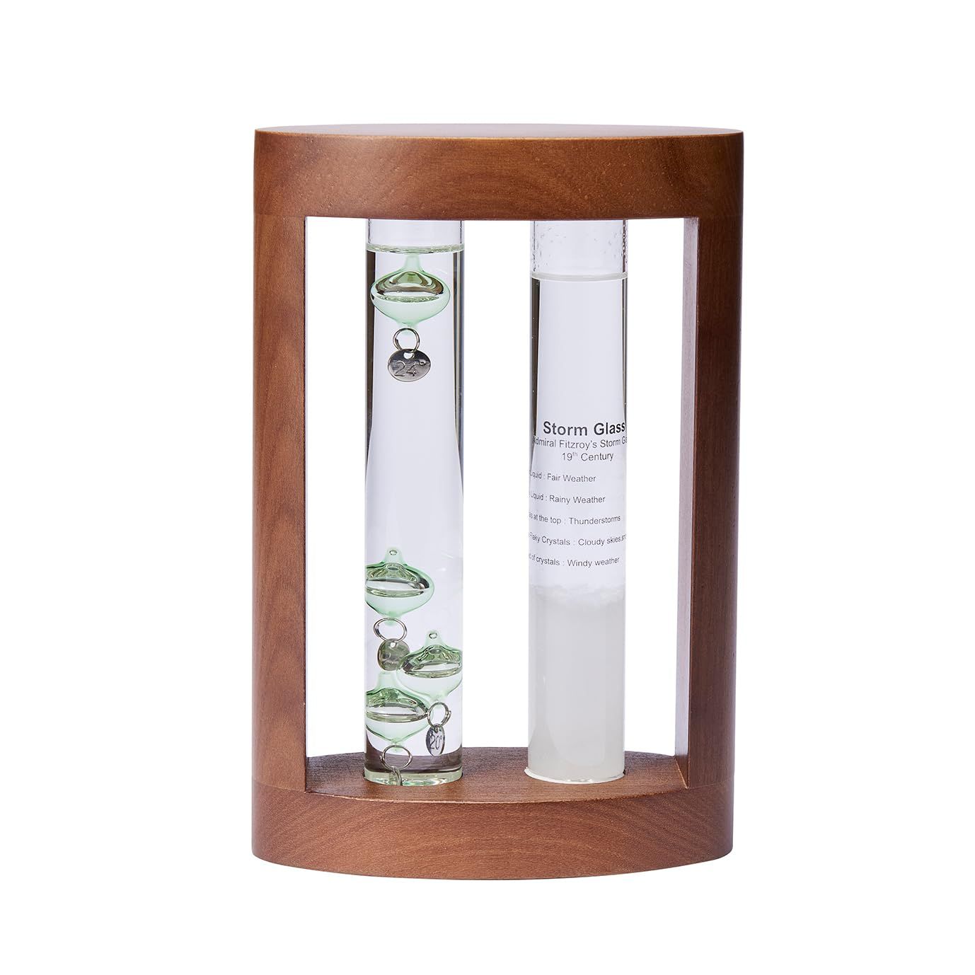 茶谷産業 Chatani 温度計＆ストームグラス グリーン H 18 5 W 12 D 6 cm ｢ファン サイエンス FunScience ｣ 333 S 272 GR