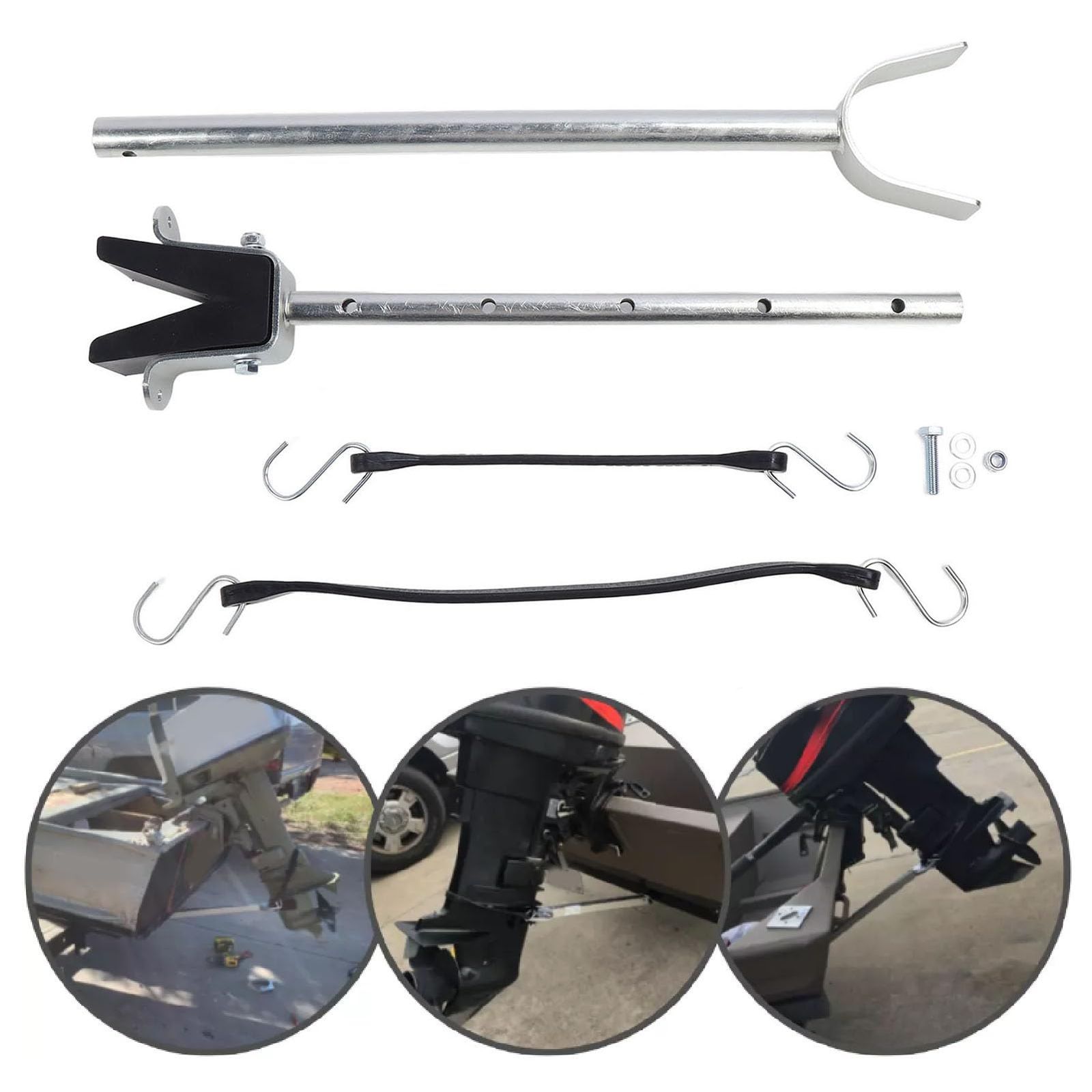 ボートの船外モーターサポート トレーラー