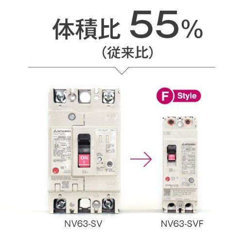 三菱電機 NV 63 CVF 3 P 5 A 30 MA 漏電遮断器 高速形 NN